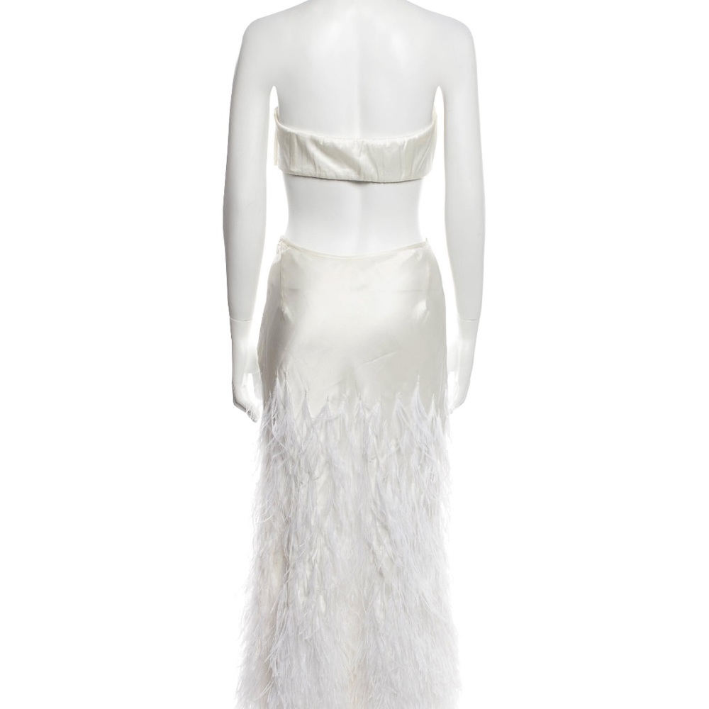 Cult Gaia Laurence Feather Skirt and Strapless Top set - Picture 3 of 7